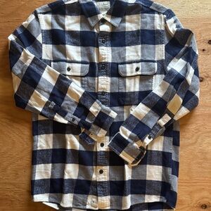 Blue and White Checkered Men's Shirt